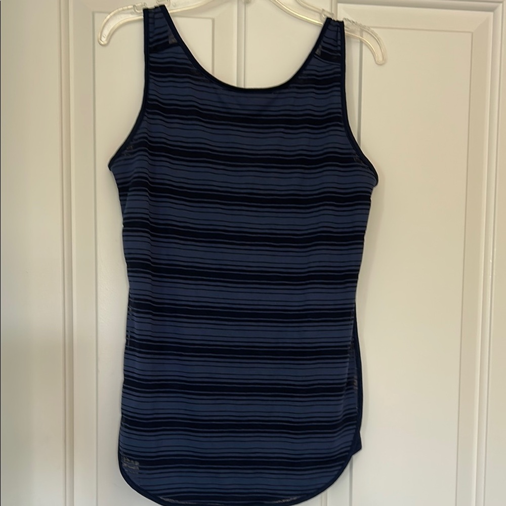 Striped Navy Blue Women's Athleta Tank Top